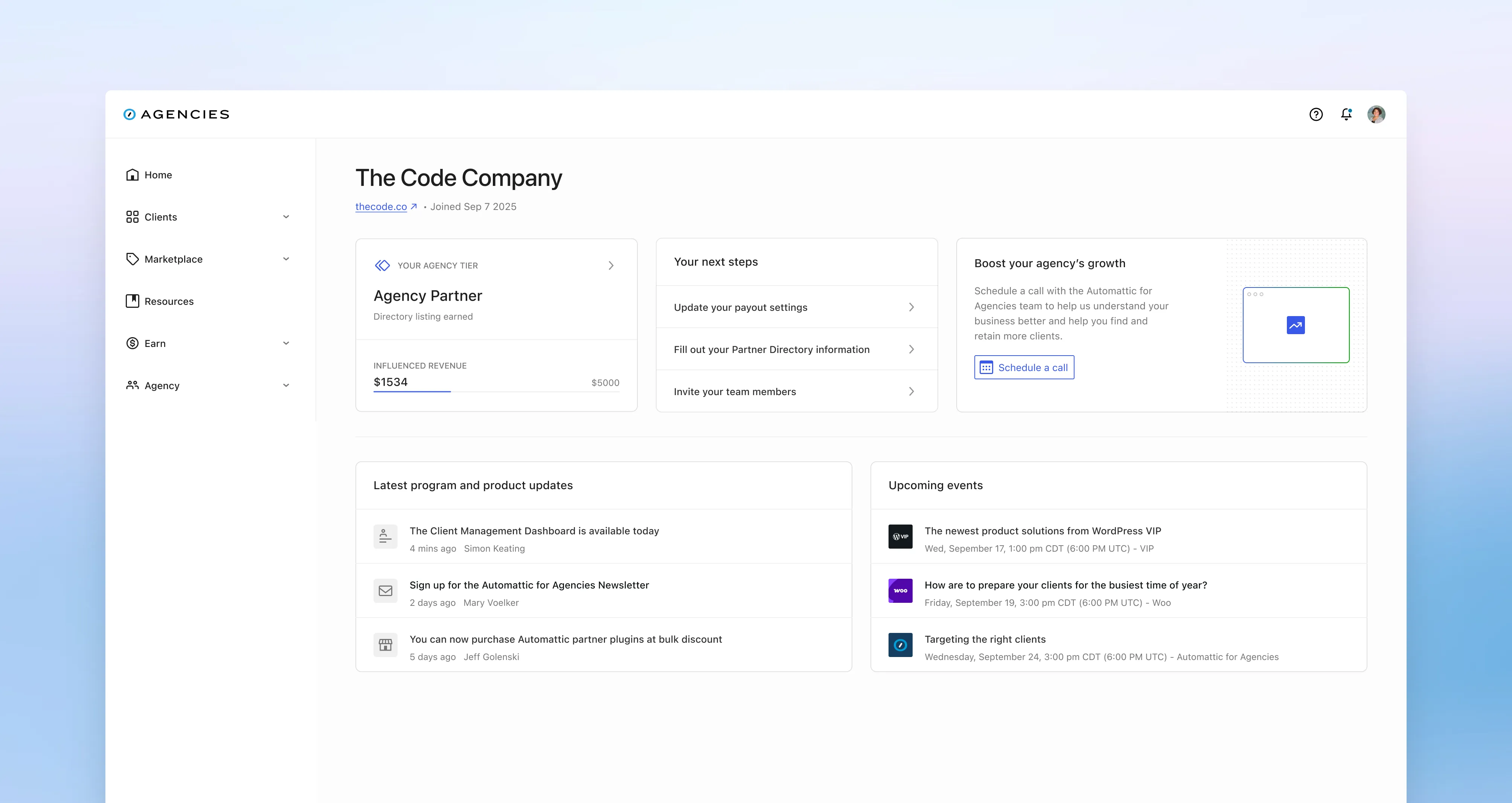A4A dashboard showing sidebar navigation and site management view