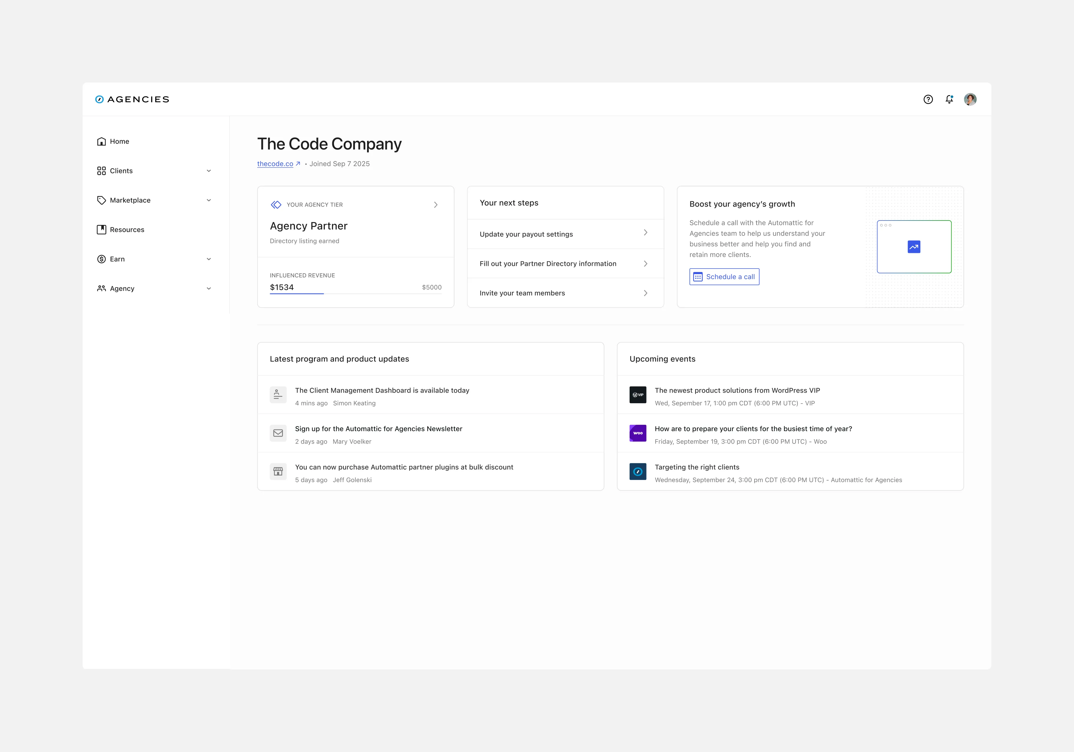 A4A dashboard showing sidebar navigation and site management view