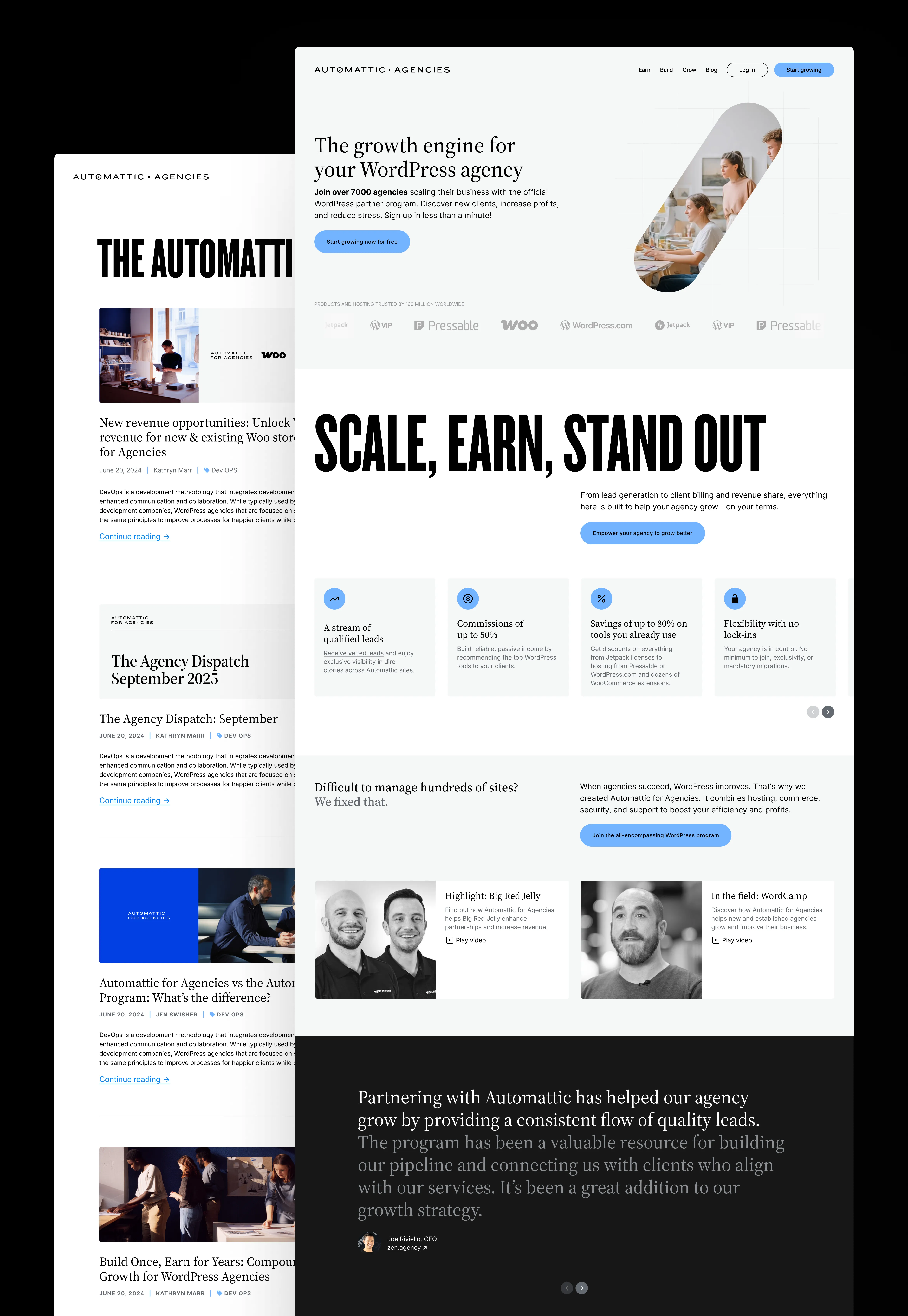 A4A marketing site page using reusable content patterns