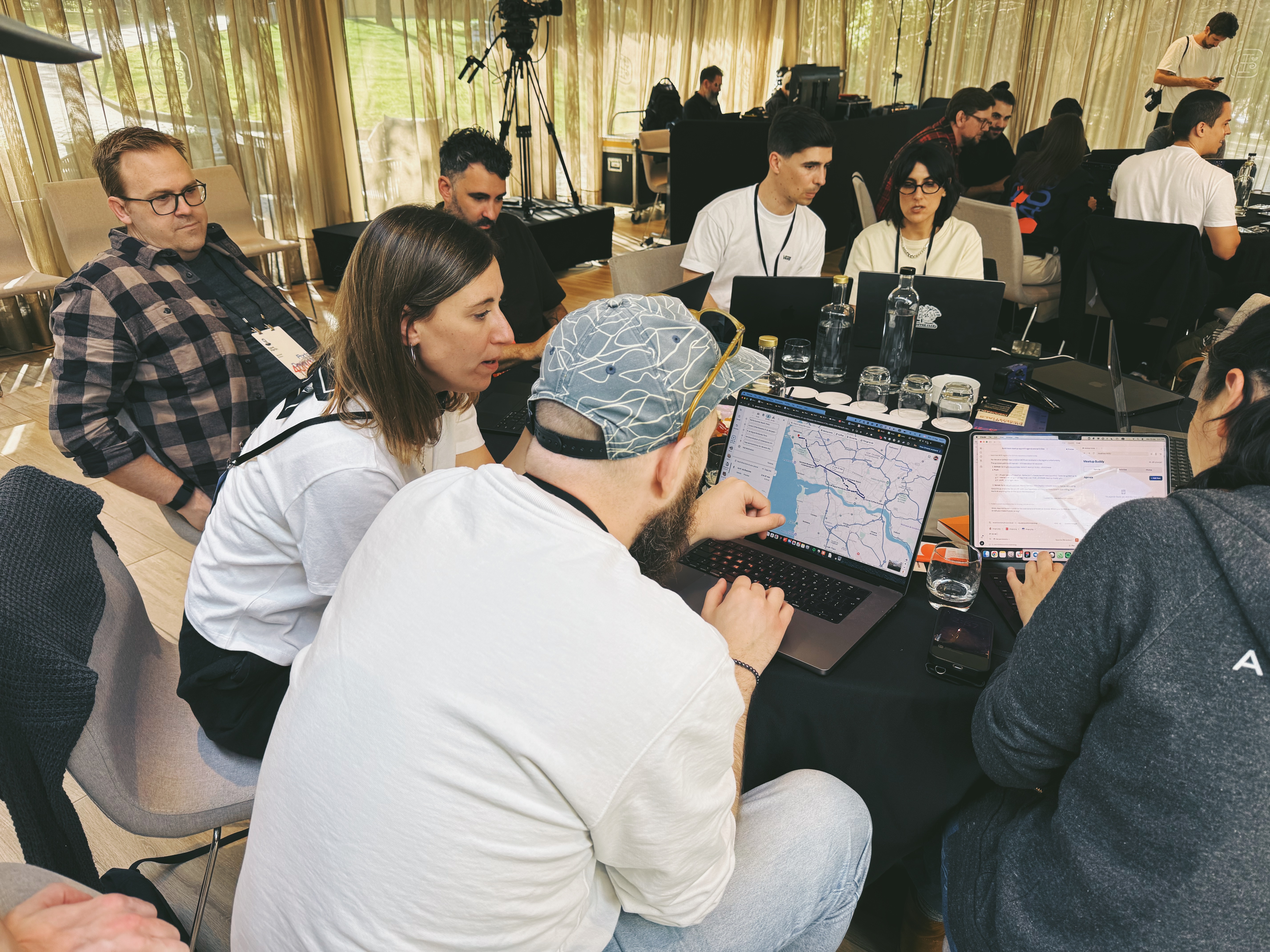 Designers working during the AI atelier in Porto
